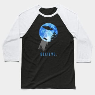 Funny Alien Abduction Ufo Cow Abduction Sci-fi  Believe Meme Parody Baseball T-Shirt